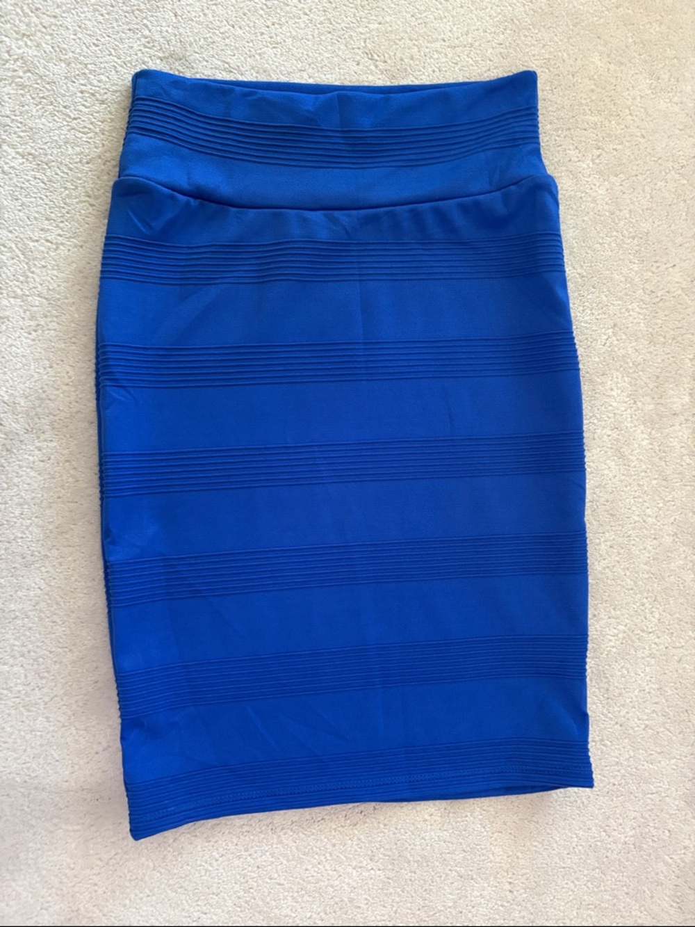 Skirt -Pencil LuLaRoe Vibrant Blue Ribbed Pencil Skirt